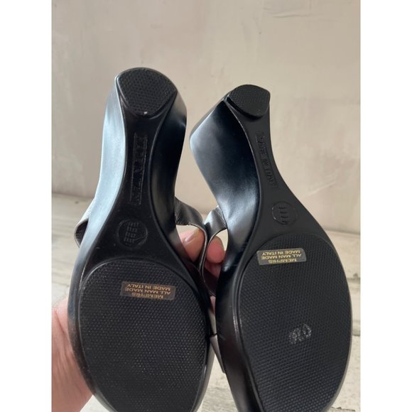 Italian Shoemakers made in Italy woman’s grey open toe sandals with faux stones - Picture 5 of 5